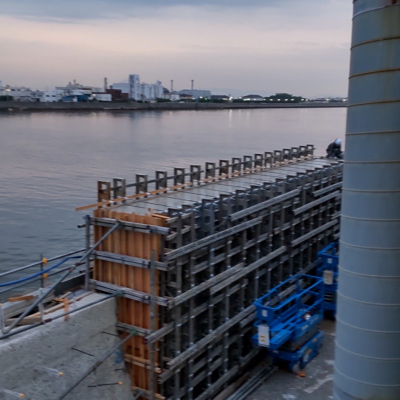 2018年　２１号台風被害の防潮堤工事